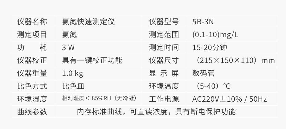 氨氮测定仪简单经济型5B-3N氨氮检测仪 氨氮分析仪