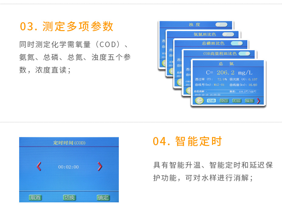 5B-6C(V11)多参数水质测定仪COD氨氮总磷总氮检测仪